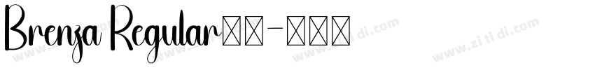 Brenza Regular常规字体转换